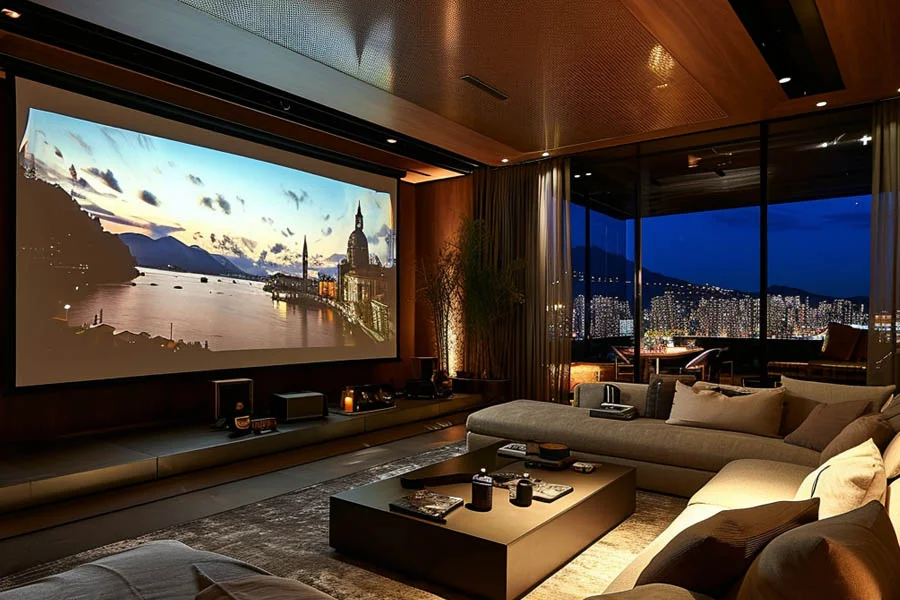 home cinema with projector